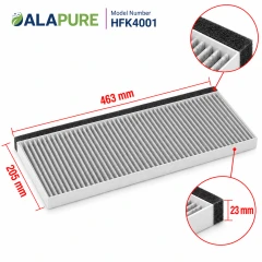 Alapure HFK4001 CleanAir Aktivkohlefilter geeignet für 20004001 / 11025806
