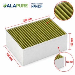 Alapure CleanAir Plus Aktivkohlefilter geeignet für Bosch 17004083 / DZZ1XX1B6