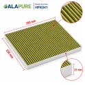 Alapure CleanAir Plus Kohlefilter passend für Neff 11034226 / 17004039 / Z52JXB1X6 (3 St.)