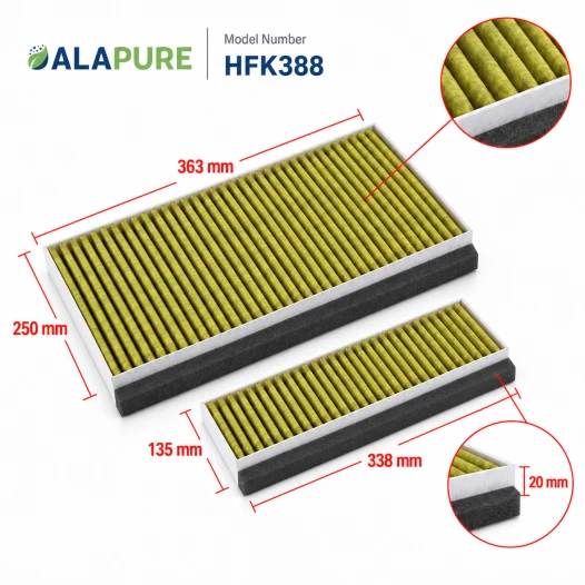 Alapure CleanAir Plus Aktivkohlefilter geeignet für Siemens 11042136 / 17005406 / LZ11AFB16 (Satz)