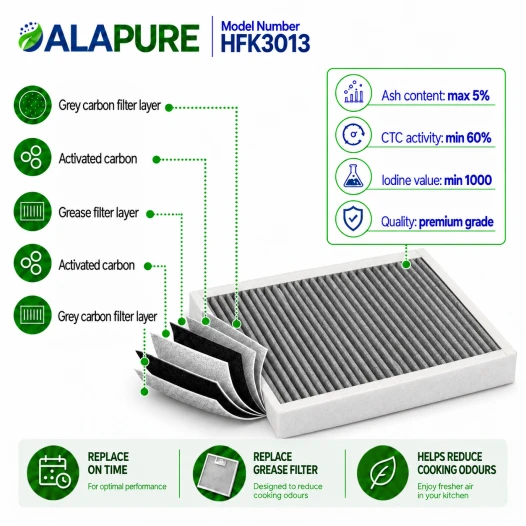 Alapure Geruchs- und Feinstaubfilter geeignet für Atag HF3013