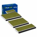 Alapure CleanAir Plus Kohlefilter passend für Siemens LZ11BKB16 / 17008127 (3 Stück)