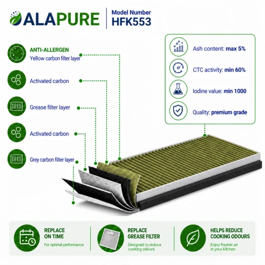 Alapure CleanAir Plus Kohlefilter passend für Siemens LZ11BKB16 / 17008127 (3 Stück)