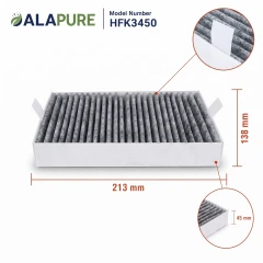Alapure HFK3450 Passend für Miele Kohlefilter DKF31-P