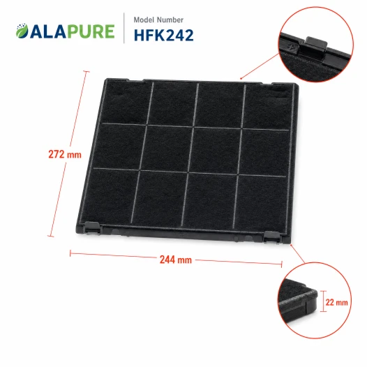 Alapure Aktivkohlefilter geeignet für Hotpoint-Ariston C00308181 / 484000008777