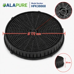 Alapure Aktivkohlefilter geeignet für Elica CFC0038668 / Typ 57 / CFC0140343 / KIT0161388