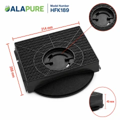 Alapure Aktivkohlefilter geeignet für Ikea NYTTIG FIL 558 / CHF303/1