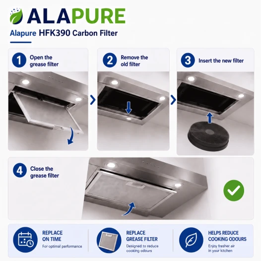 Alapure Aktivkohlefilter geeignet für Airlux CR390 / KFC6918