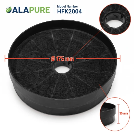 Alapure Aktivkohlefilter geeignet für Etna HF2004 / 735140
