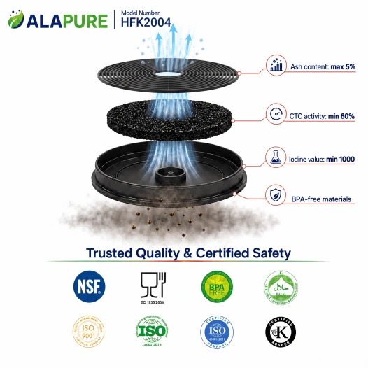 Alapure Aktivkohlefilter geeignet für Etna HF2004 / 735140