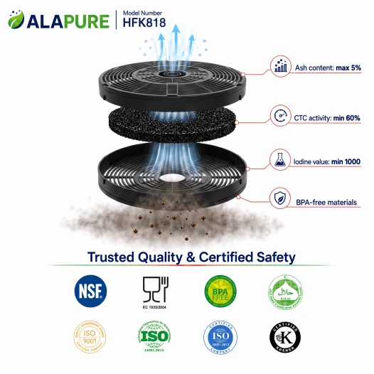 Alapure HFK818 Kohlefilter passend für Gorenje Kohlefilter 784407