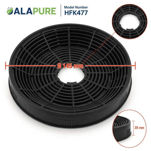 Alapure Aktivkohlefilter geeignet für Leisure KF971100007 / KF9189204771 (2 Stck.)