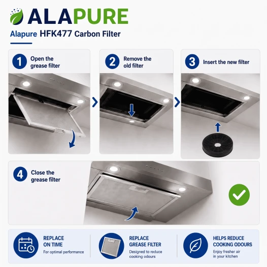 Alapure Aktivkohlefilter geeignet für Leisure KF971100007 / KF9189204771 (2 Stck.)