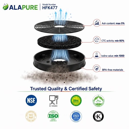 Alapure Aktivkohlefilter geeignet für Leisure KF971100007 / KF9189204771 (2 Stck.)
