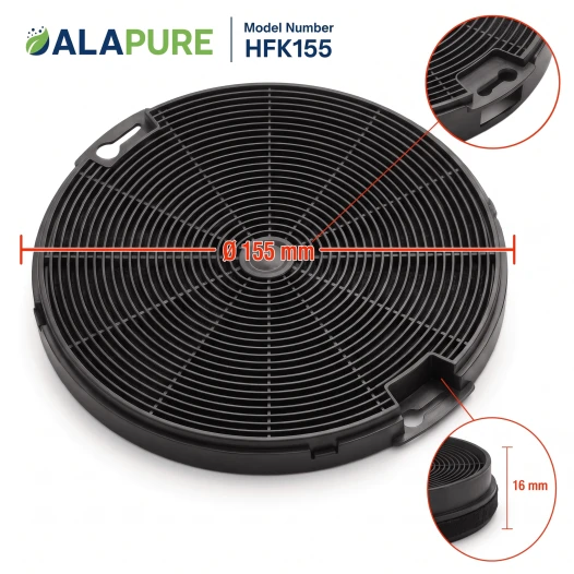 Alapure Aktivkohlefilter geeignet für Pelgrim KF27 / 724648 / ACC931 (2er-Pack)
