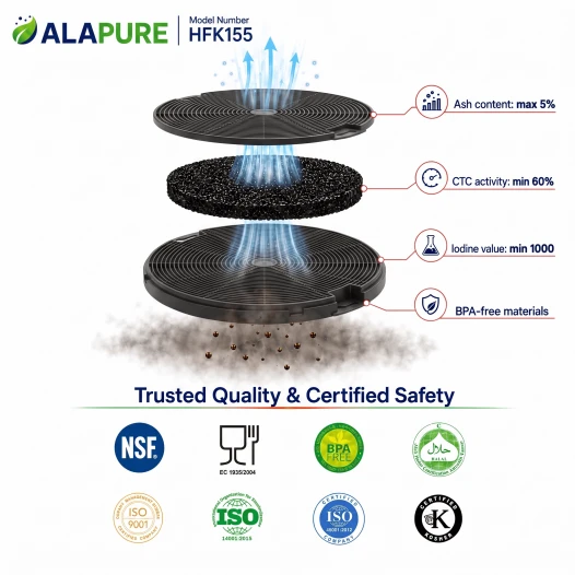 Alapure Aktivkohlefilter geeignet für Pelgrim KF27 / 724648 / ACC931 (2er-Pack)