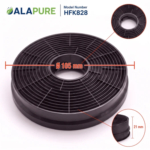Alapure HFK828 Kohlefilter passend für Respekta Kohlefilter MIZ 0058 / MIZ0058