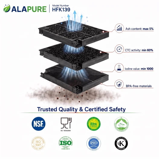 Alapure HFK139 Aktivkohlefilter geeignet für MCFE16 / 9029800621 / EFF55 / 92X3413 / 1120016758