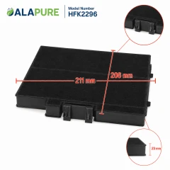 Alapure HFK2296 Aktivkohlefilter geeignet für 11022296 / DWZ0DX0A0 / LZ10DXA00