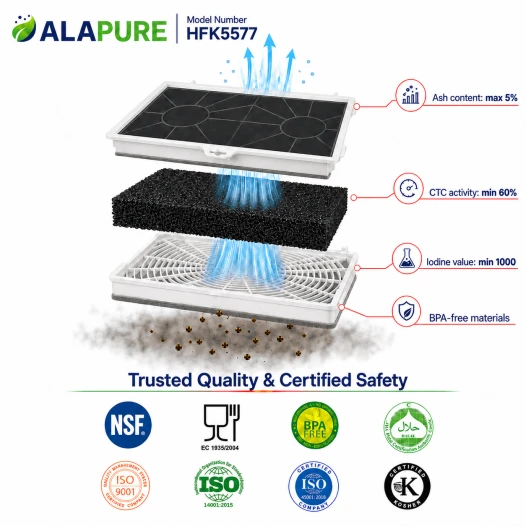 Alapure Aktivkohlefilter geeignet für Balay 00465577 / 465577