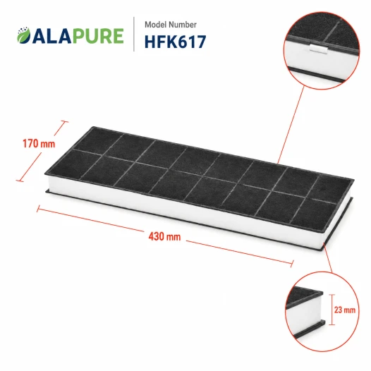 Alapure Aktivkohlefilter geeignet für Junker 00296178 / 296178 / DHZ3406