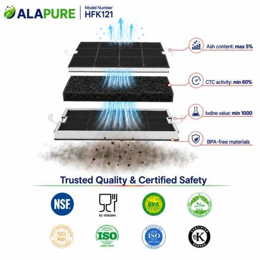 Alapure Aktivkohlefilter geeignet für Gaggenau 00351210 / 351210 / AA001010 / KF600090