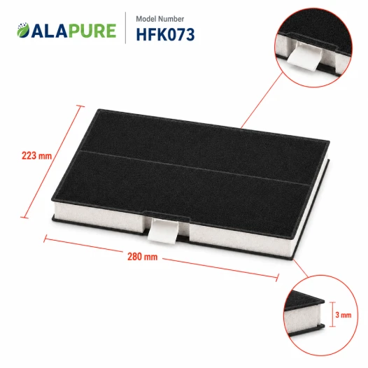 Alapure Aktivkohlefilter geeignet für Neff 00744073 / 744073 / Z5133X1