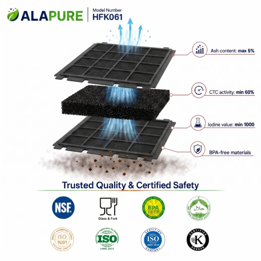 Alapure Kohlefilter passend für Airforce Kohlefilter AFFCA267 / AFCFCA267