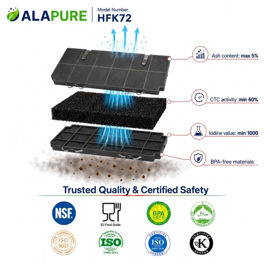 Alapure Kohlefilter geeignet für Electrolux MCFB82ST / 9029865806
