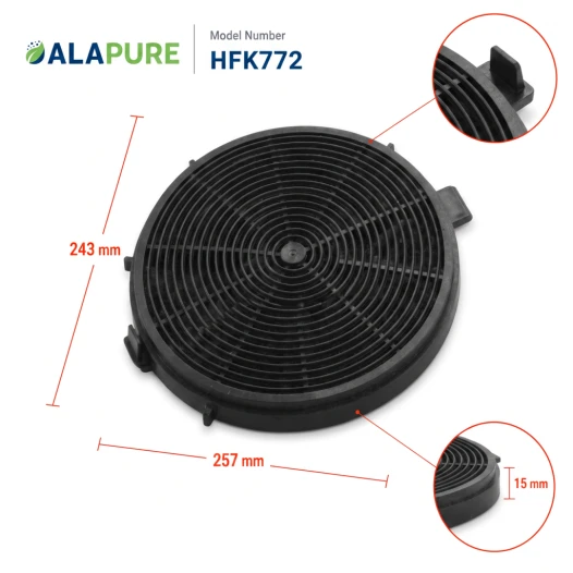 Alapure Aktivkohlefilter passend für Respekta MIZ 5000 / MIZ5000 (2 Stk.)