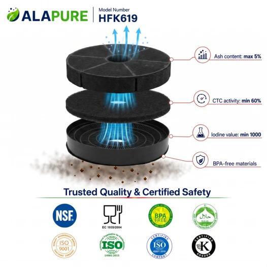 Alapure Aktivkohlefilter geeignet für Haier KFC6918 / 35602061 (2St.)