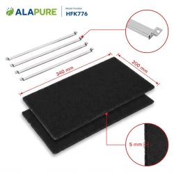 Alapure Kohlefilter passend für Brandt 74X5766 / AK505AE1 (2Stk)