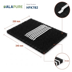 Alapure Aktivkohlefilter geeignet für Fagor 74X7954 (3 Stück)