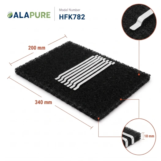 Alapure Aktivkohlefilter geeignet für Sauter 74X7954 (3 Stück)