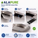 Alapure Aktivkohlefilter geeignet für Sauter 74X7954 (3 Stück)