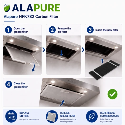 Alapure Aktivkohlefilter geeignet für Sauter 74X7954 (3 Stück)