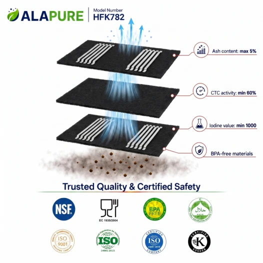 Alapure Aktivkohlefilter geeignet für Sauter 74X7954 (3 Stück)