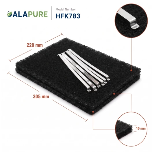 Alapure Aktivkohlefilter geeignet für Fagor 79X8361 / AK204AE1 (3 Stck.)