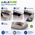 Alapure Aktivkohlefilter geeignet für Fagor 79X8361 / AK204AE1 (3 Stck.)