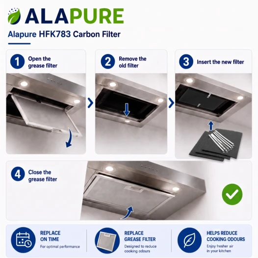 Alapure Aktivkohlefilter geeignet für Fagor 79X8361 / AK204AE1 (3 Stck.)