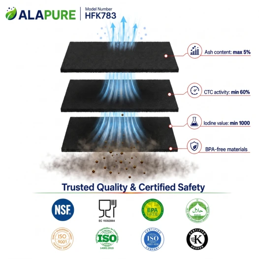 Alapure Aktivkohlefilter geeignet für Fagor 79X8361 / AK204AE1 (3 Stck.)