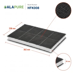 Alapure Aktivkohlefilter geeignet für Bosch 00460008 / 460008