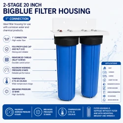 2-stufiger 20-Zoll-BigBlue-Filter Gehäuseanschluss 1-Zoll