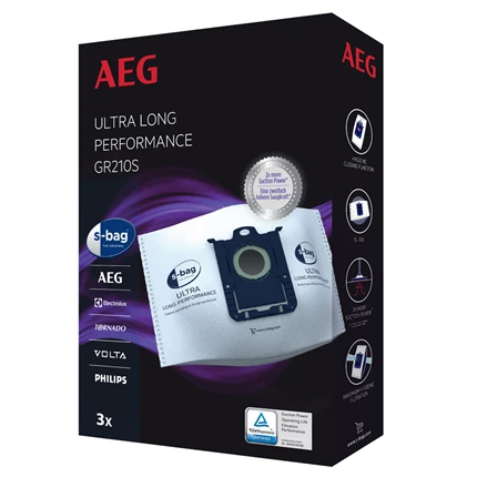 AEG Staubsaugerbeutel GR210s / 9001684779 s-bag Ultra Long Performance 3 Stück.