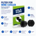 Alapure ALA-WK02 Kompatibel mit Miele Weinklimaschrank Filter 9447050 (2 Stck.)