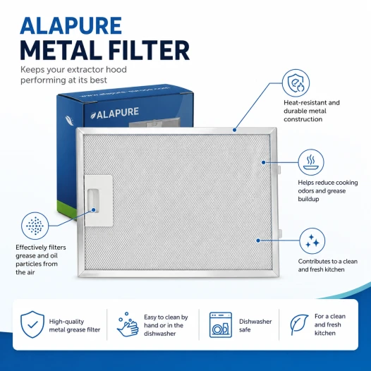 Alapure Metallfilter geeignet für Siemens 362380 / 00362380 320x220mm