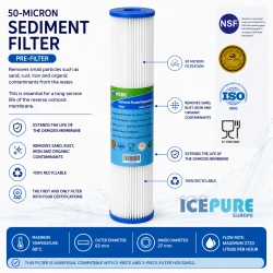 20-Zoll-Vorfilter Sediment 50 Mikron von Alapure ALA-PPL20-50