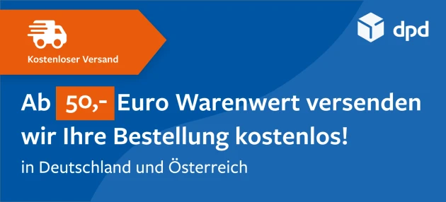 Kostenloser Versand ab €50