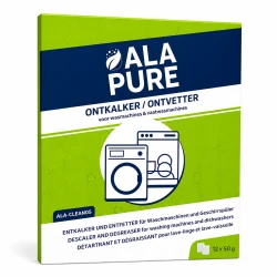 Alapure 3-in-1 Entkalker / Entfetter geeignet für AEG clean and care 9029803823 (12 St.)