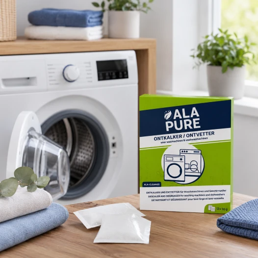 Alapure 3-in-1 Entkalker / Entfetter geeignet für Haier / Candy / Hoover clean and care 35602755 (12 St.)